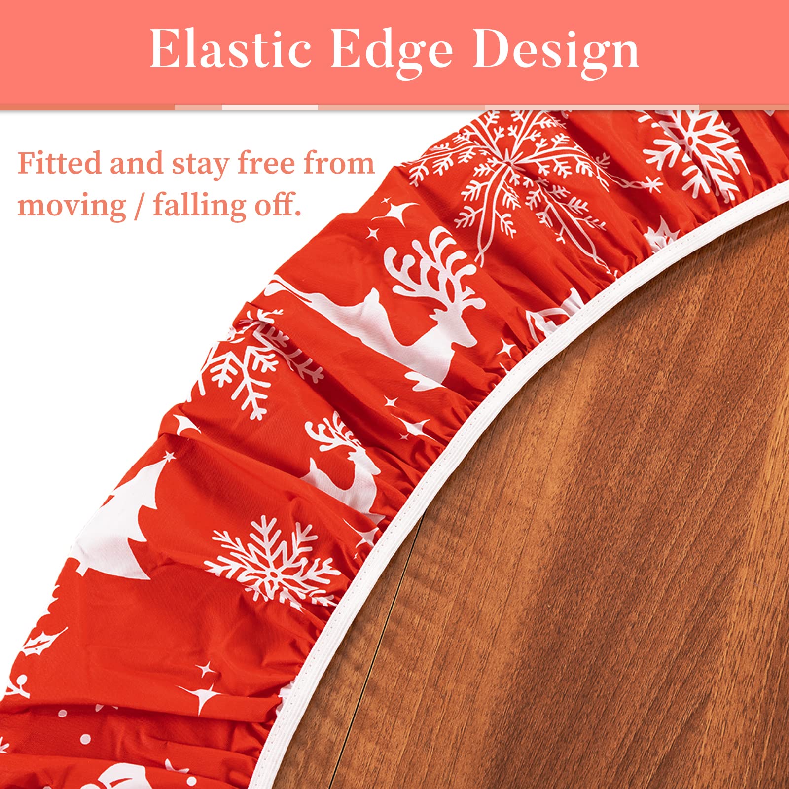 UMINEUX round tablecloth with flannel backing cushions surfaces and protects.