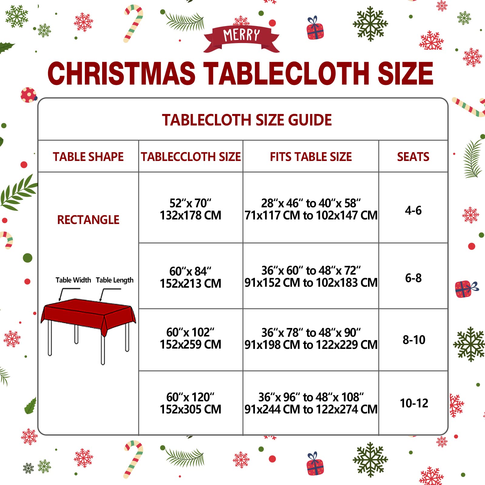 UMINEUX Christmas table setting with festive cover and decor