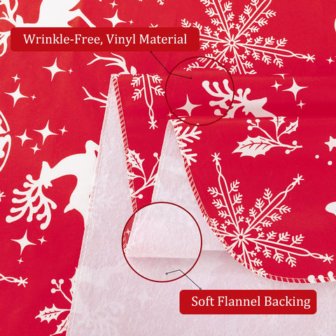 UMINEUX tablecloth with flannel backing adds stability and warmth