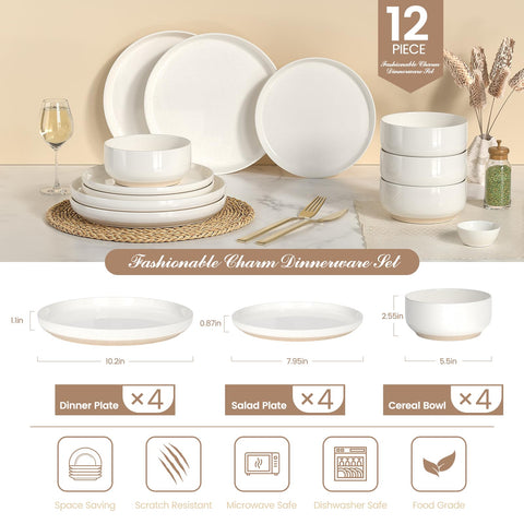 Umite Chef 10.2-inch dinner plate with durable scratch-resistant surface.