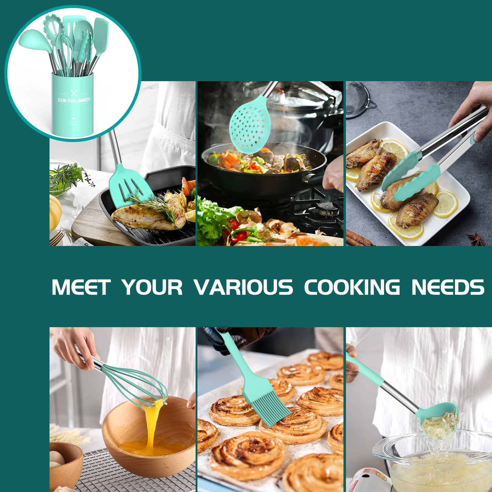 Umite Chef pasta server for lifting al dente pasta effortlessly