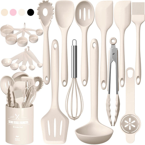 Umite Chef 22-piece silicone utensils set, ladle, heat resistant and non-scratch for nonstick cookware