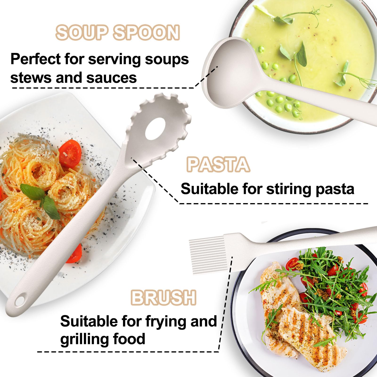 Umite Chef pasta fork with flexible head for easy tossing.