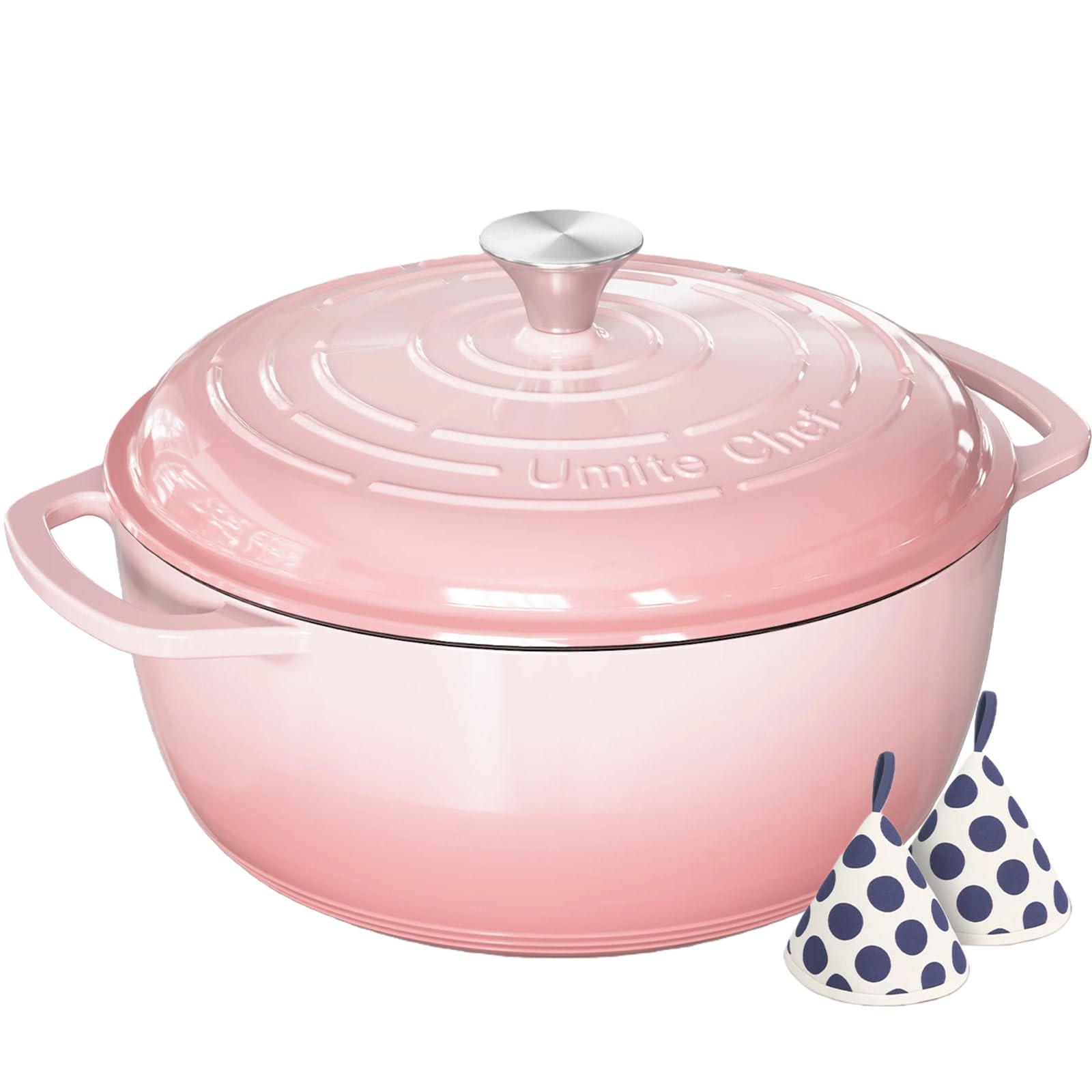 Umite Chef 6QT Dutch oven lid seal close-up showing airtight freshness.