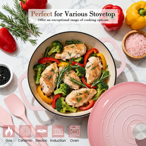 Umite Chef 6QT with secure handles and safety gloves ensures safe handling.