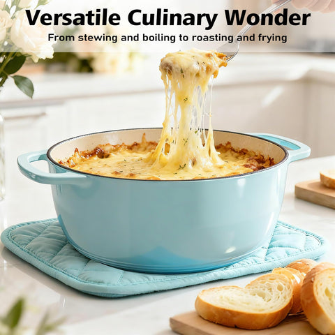 Umite Chef dutch oven on stove deliver even heat and precise searing.