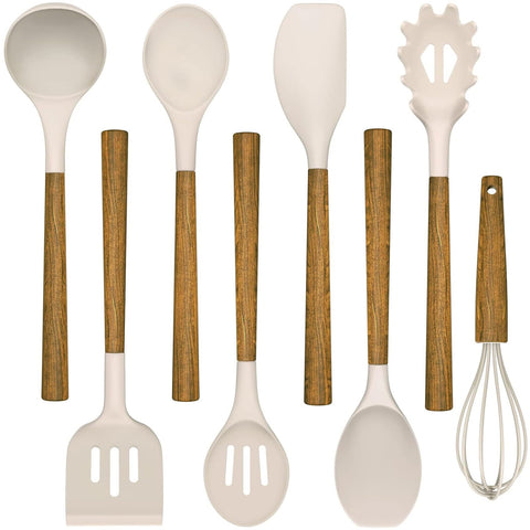 Umite Chef 8-piece utensil set assembled for versatile cooking prep.