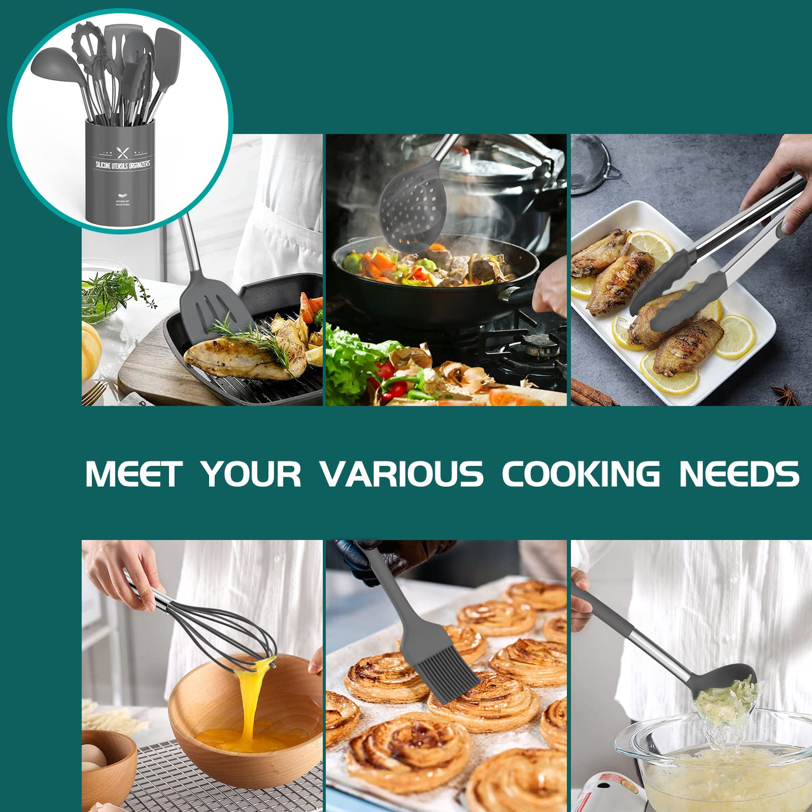 Umite Chef basting brush silicone head for even coating