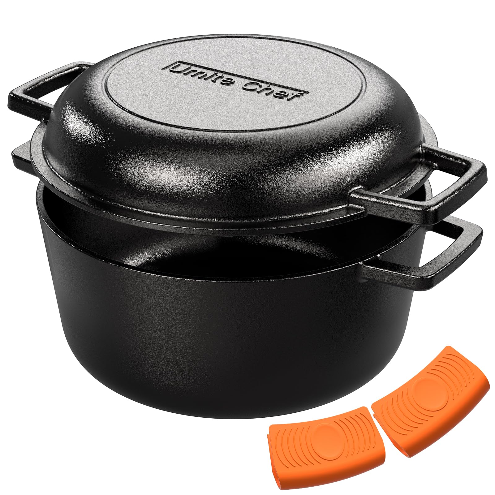Umite Chef cast iron dutch oven with lid for all-purpose meals