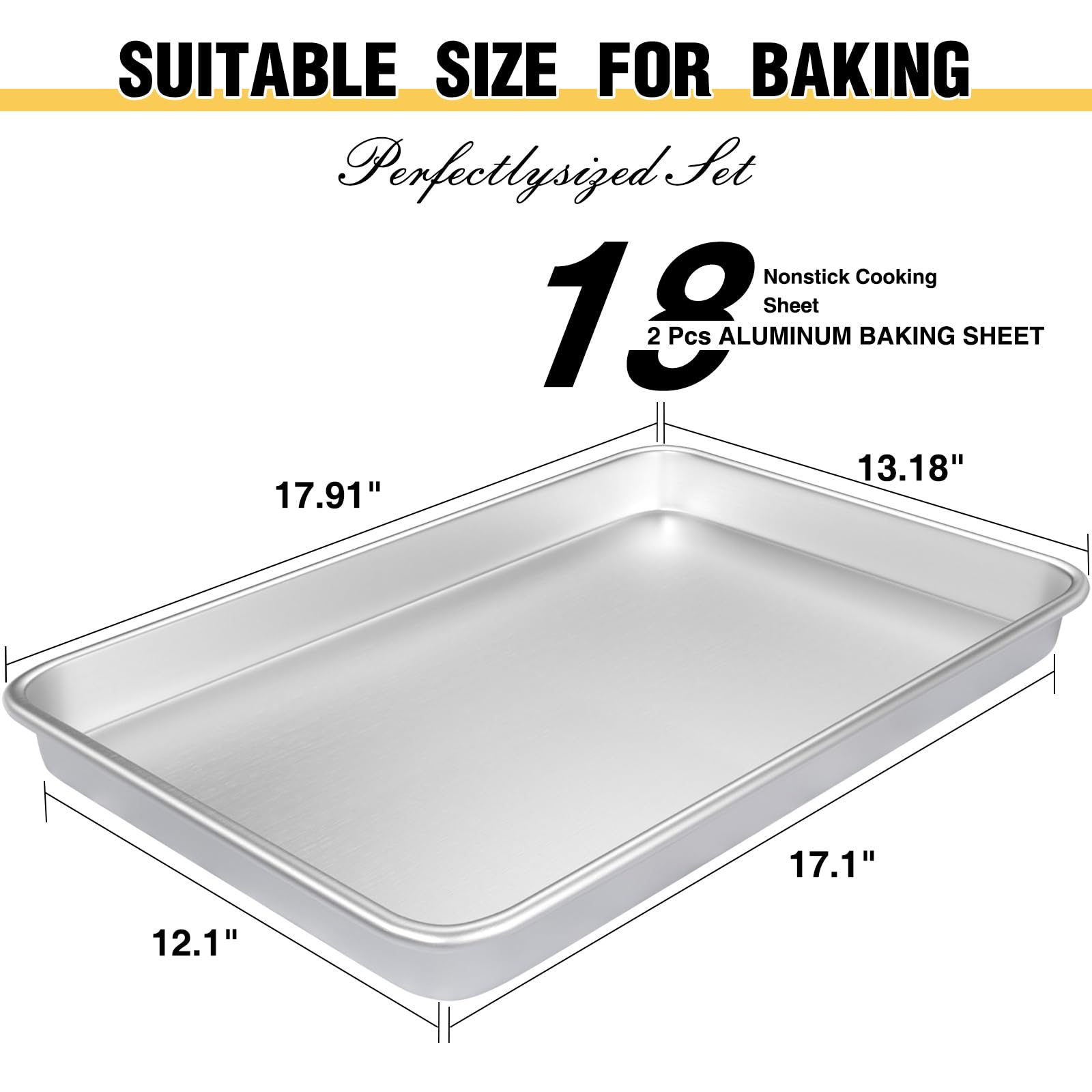 Umite Chef commercial-quality baking sheet set supports batch cooking.