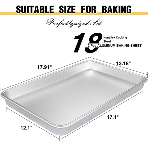 Umite Chef commercial-quality baking sheet set supports batch cooking.