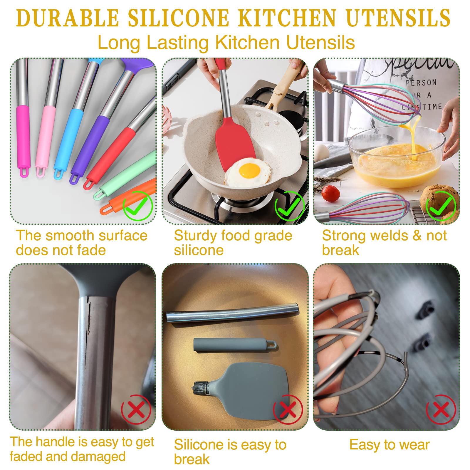 Umite Chef dishwasher safe utensils ready for easy cleanup