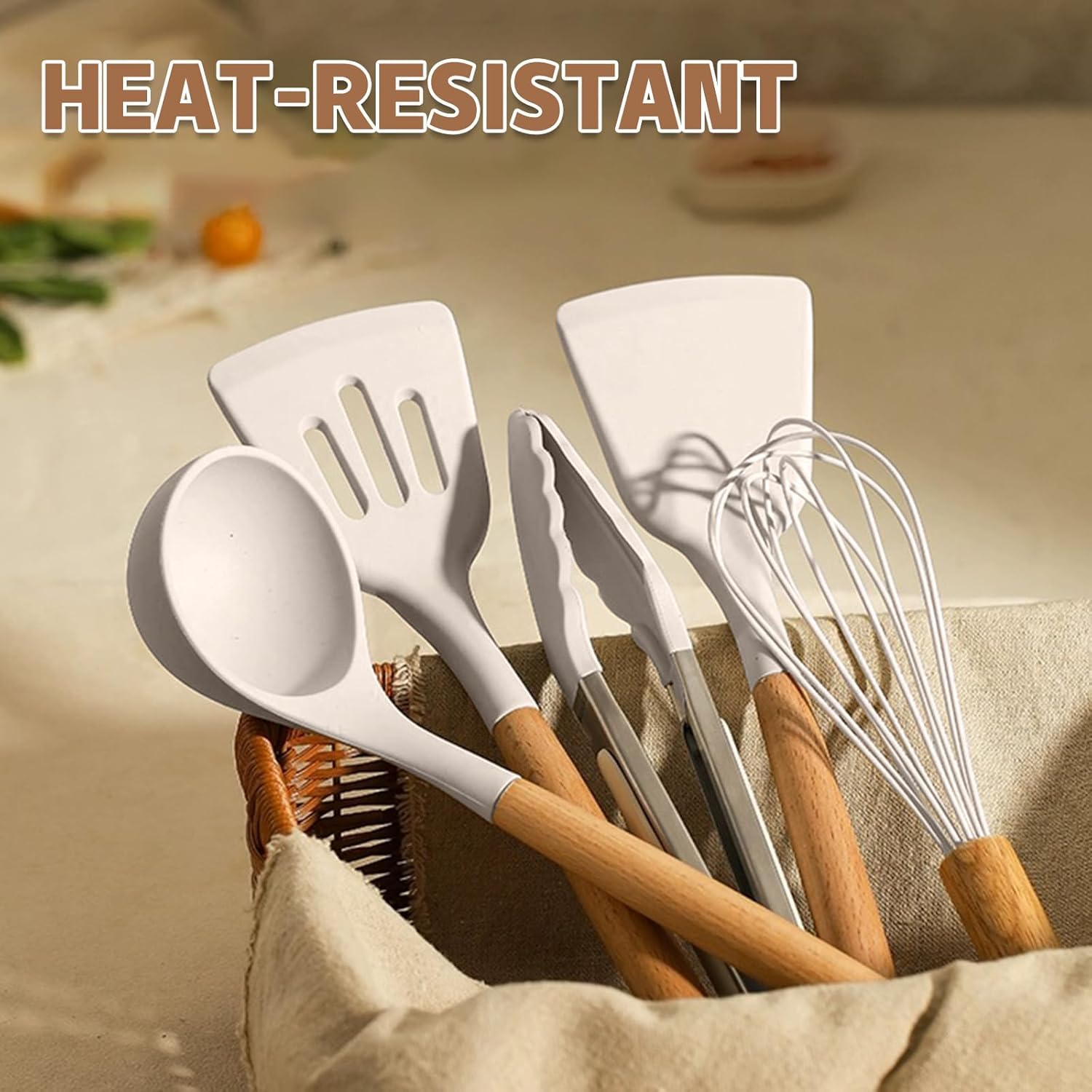 Umite Chef durable utensil hooks store neatly on a rack.