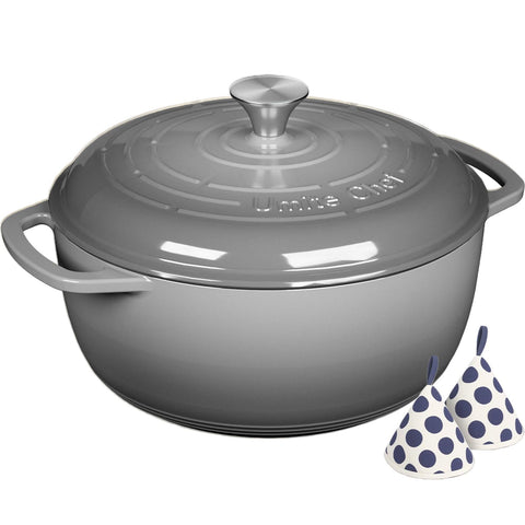 Umite Chef Dutch Oven with lid shows tight seal for flavorful braises.