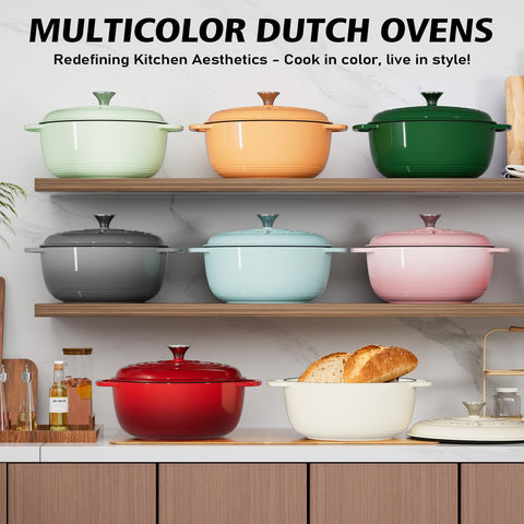 Umite Chef Dutch Oven 6QT serves family meals for gatherings.