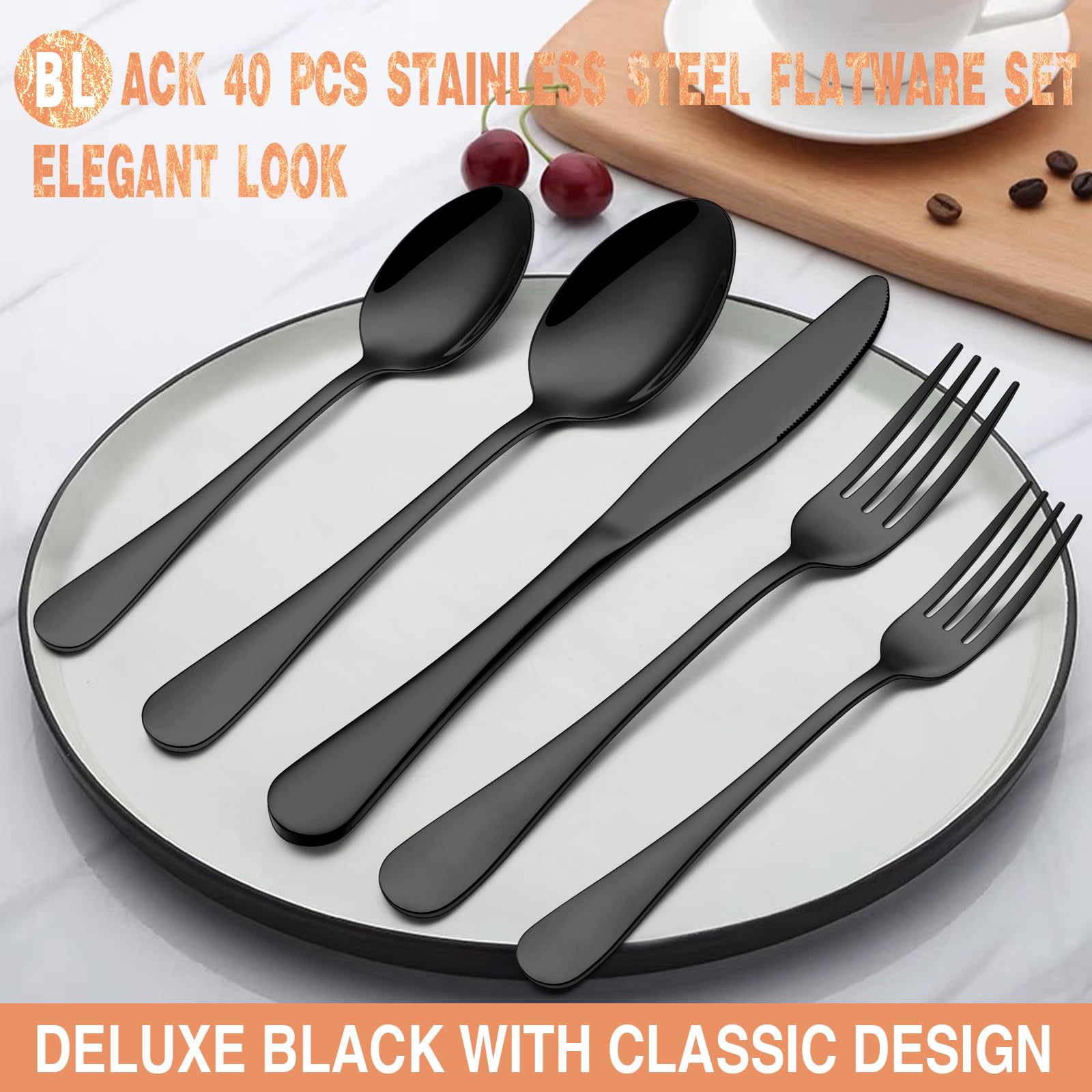 Umite Chef dinner spoons close-up with smooth edges for comfortable dining.