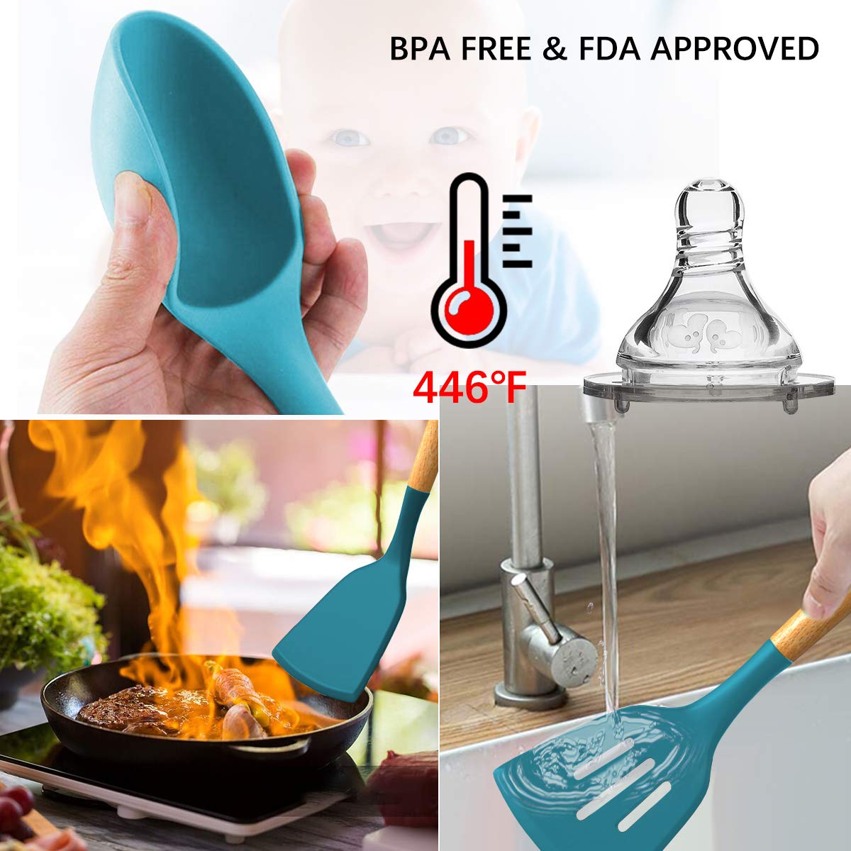 Umite Chef gift-ready utensil set, versatile for gifting to cooking enthusiasts.