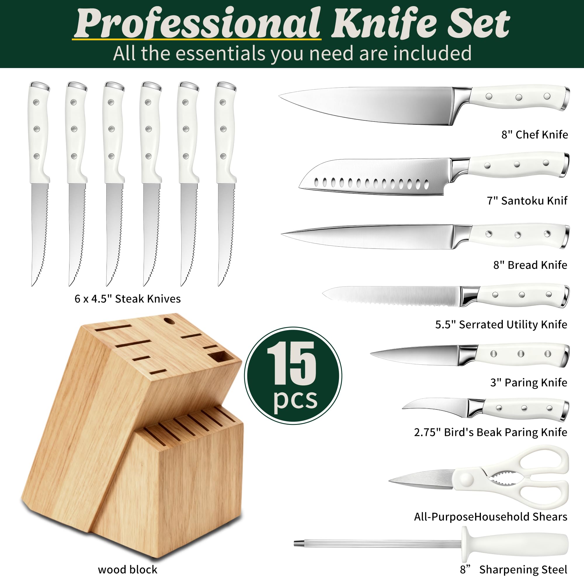 Umite Chef 7-inch Santoku knife with ergonomic balance for versatile prep
