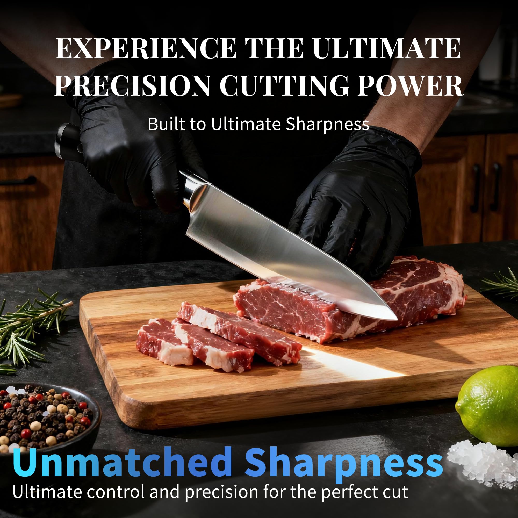 Umite Chef 7-inch Santoku for precise vegetable and meat cuts