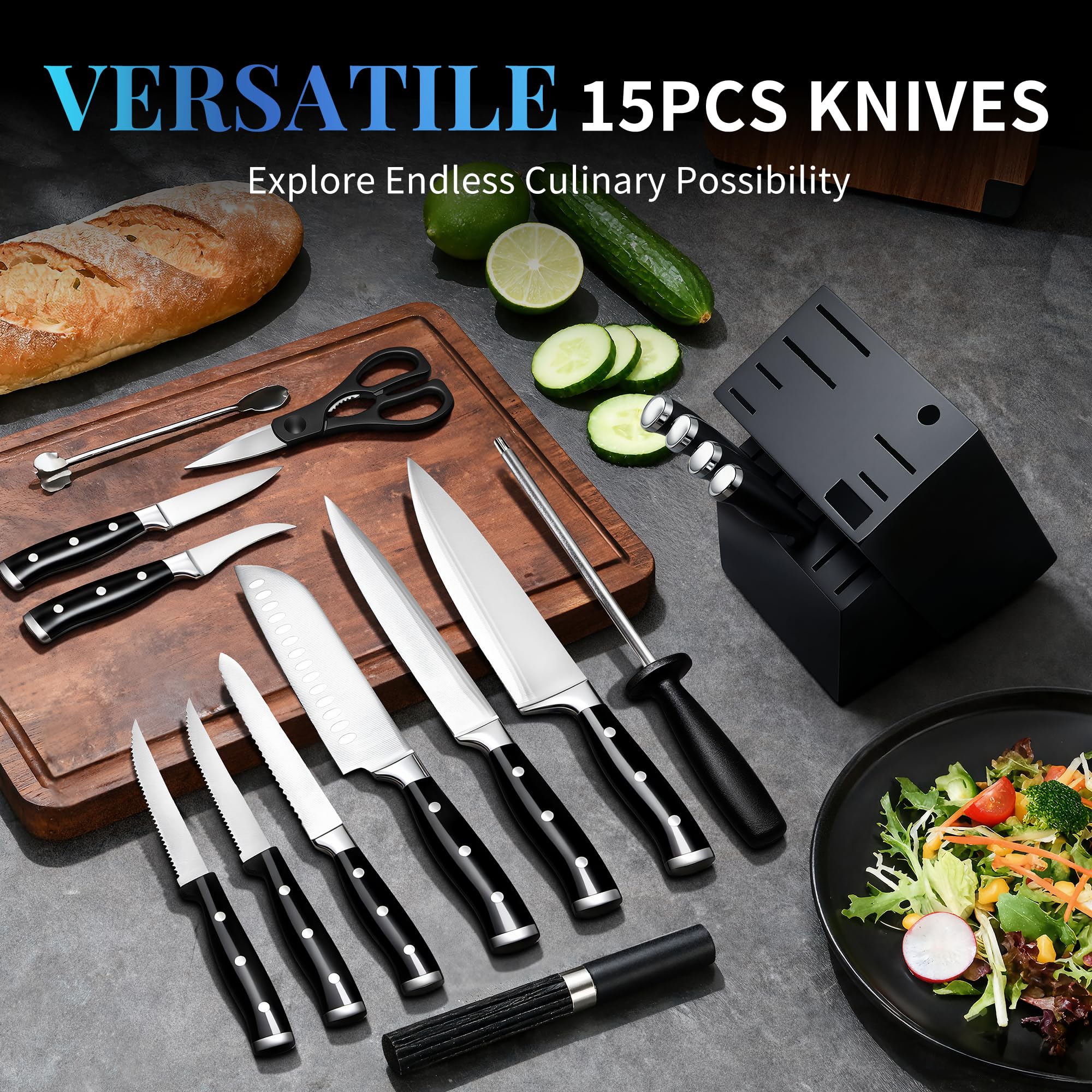 Umite Chef three rivets balance blade and handle for durability