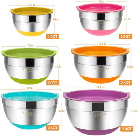 Umite Chef deep bowls are ideal for large batters and salads