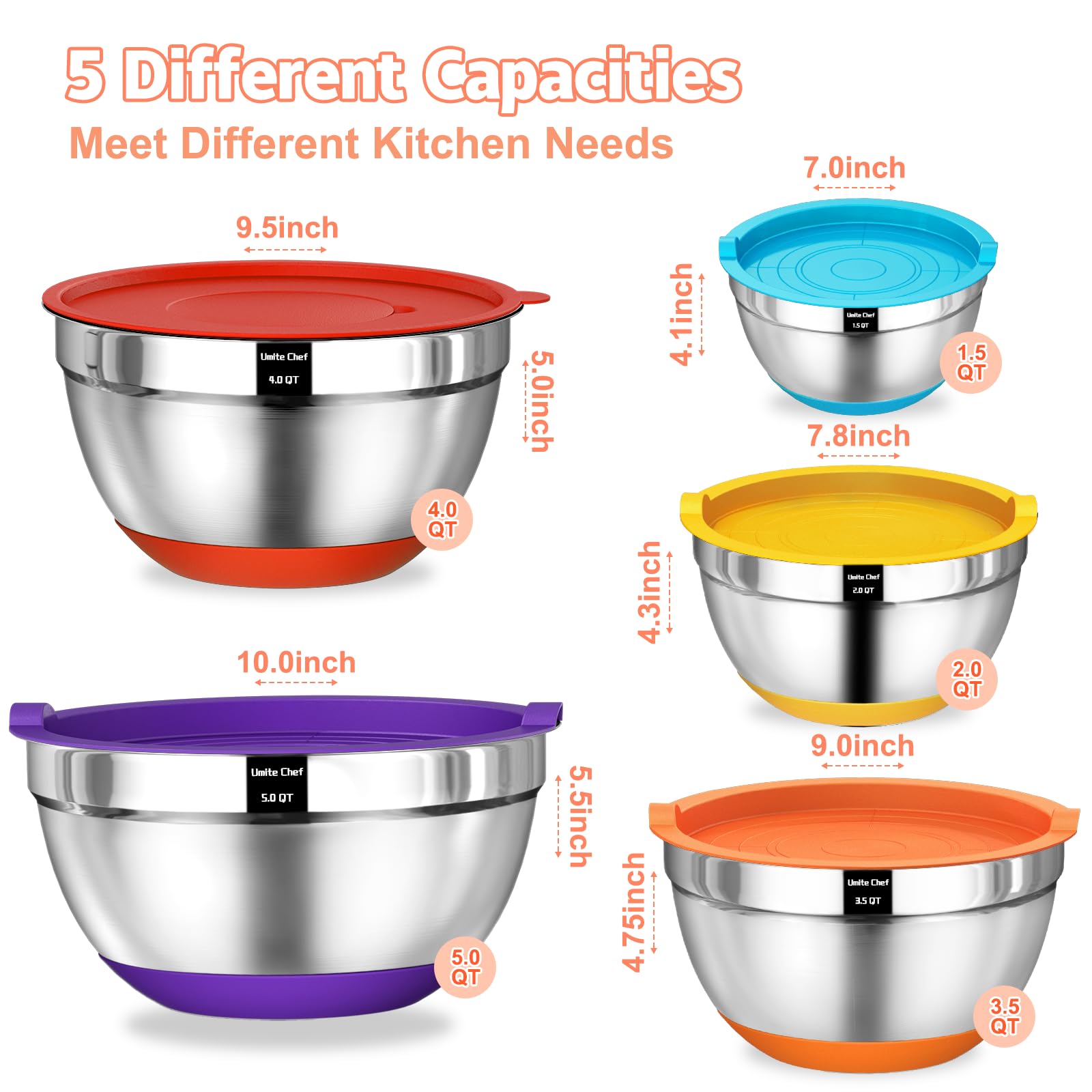 Umite Chef bowls are dishwasher-safe for easy cleanup