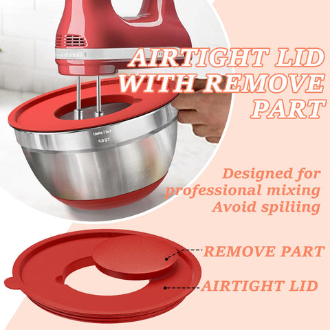 Umite Chef bowls feature a mirrored interior for easy viewing