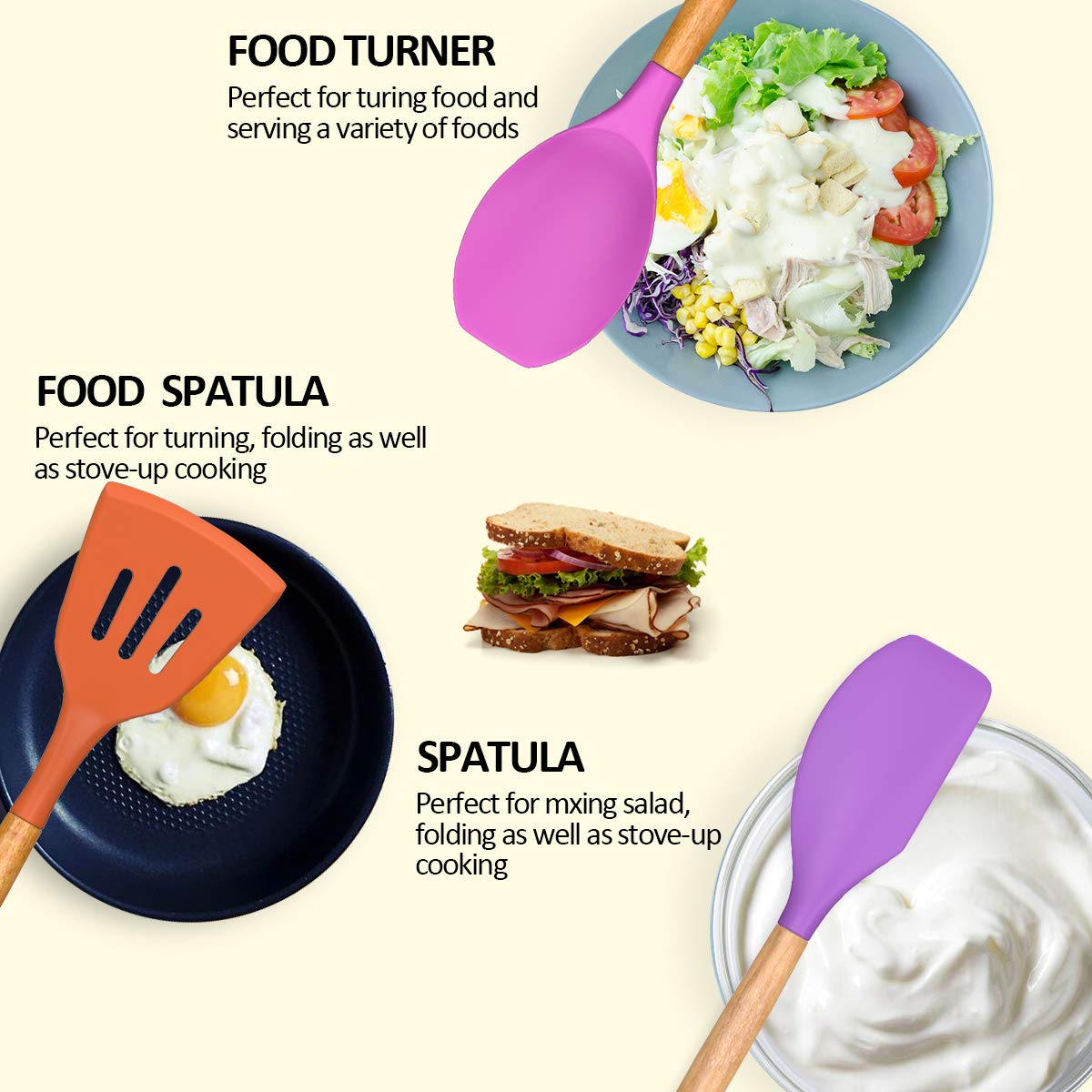 Umite Chef pasta server and serving spoons for easy meals and presentation