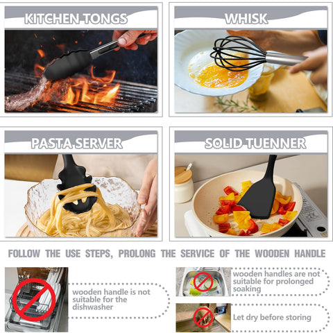 Umite Chef pasta server helps scoop and drain pasta easily.