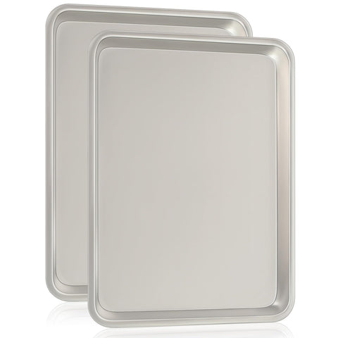 Umite Chef quarter sheet pan front view for even baking and batch cooking.