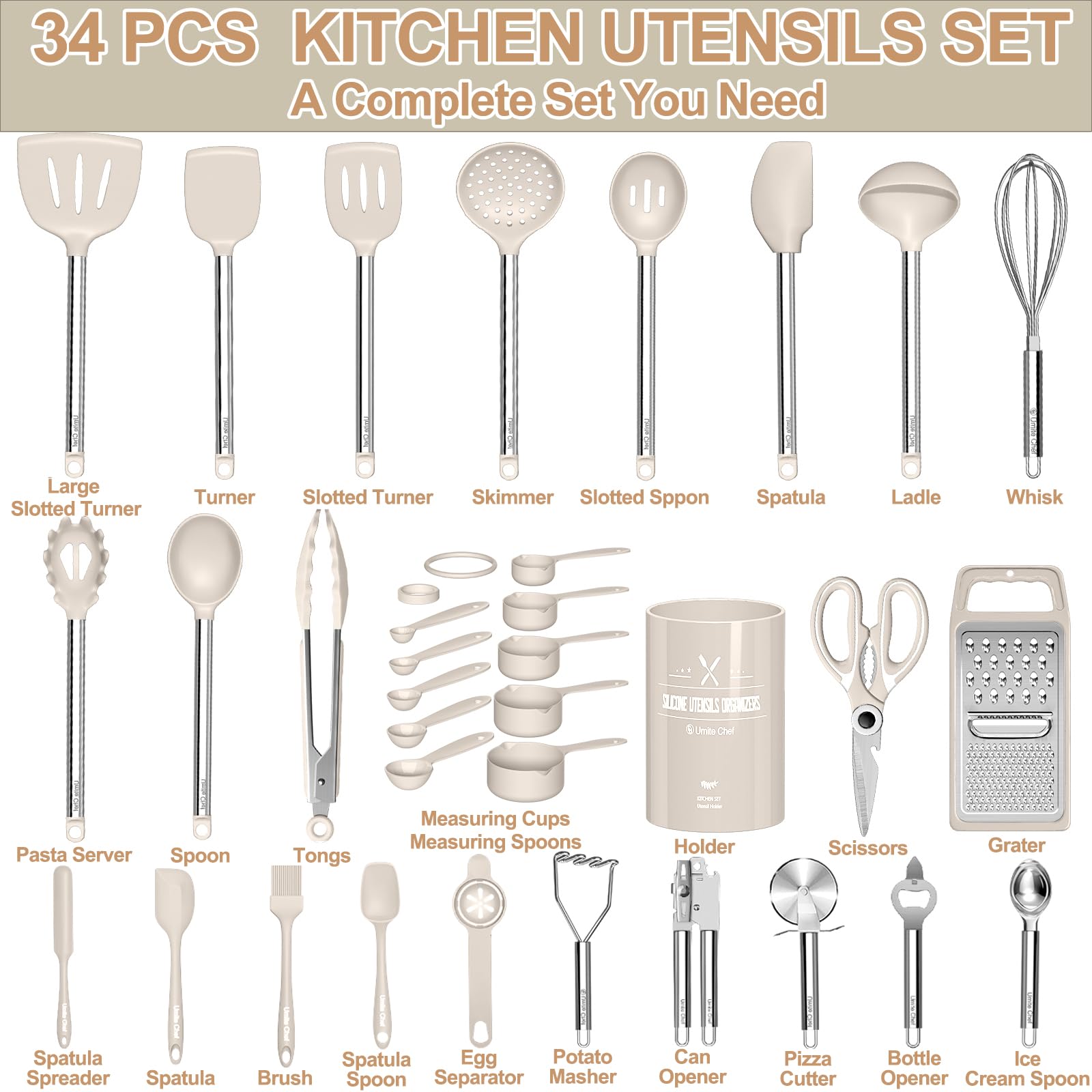 Umite Chef silicone heads close-up showing flexibility for gentle flipping