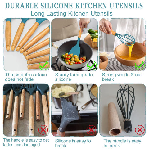 Umite Chef silicone mat and hooks set, convenient storage for kitchen tools.