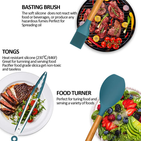 Umite Chef silicone spatula head, soft touch that prevents stick or scratching.