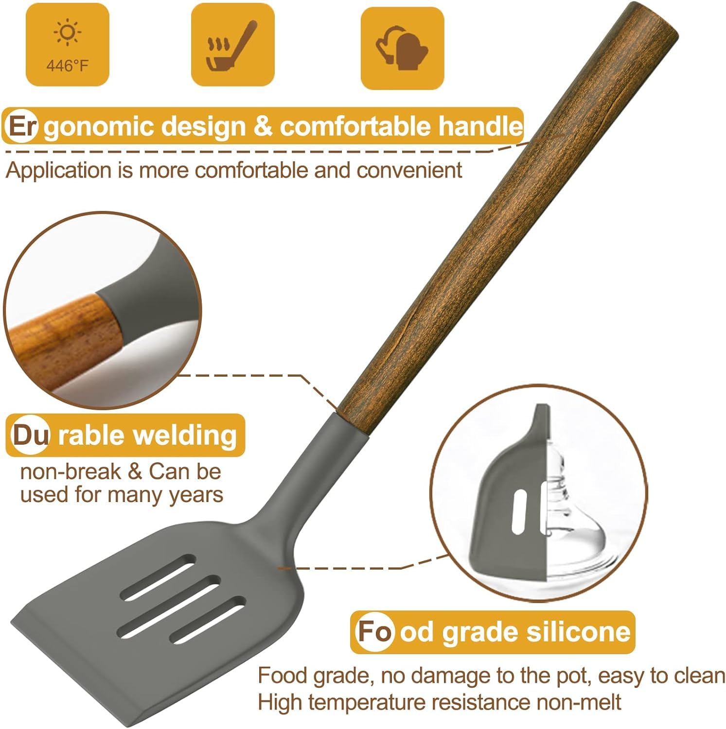 Umite Chef spaghetti server sturdy for easy pasta serving.