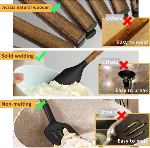 Umite Chef angled spatula, precise scraping and omelette flipping.