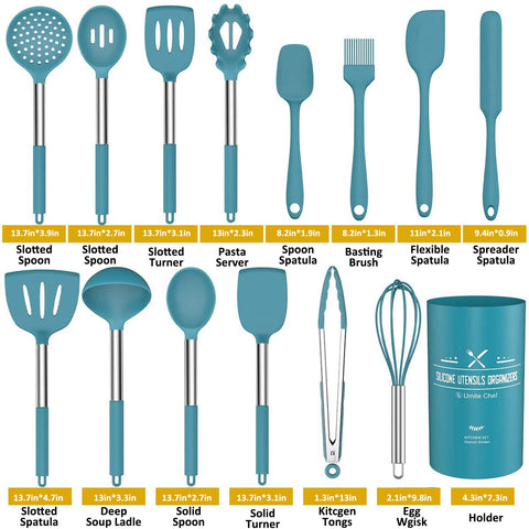 Umite Chef solid turner blue handle close-up