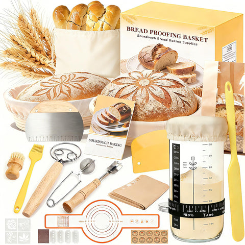 Umite Chef Sourdough Starter Kit unboxing shows all-in-one tools for beginners