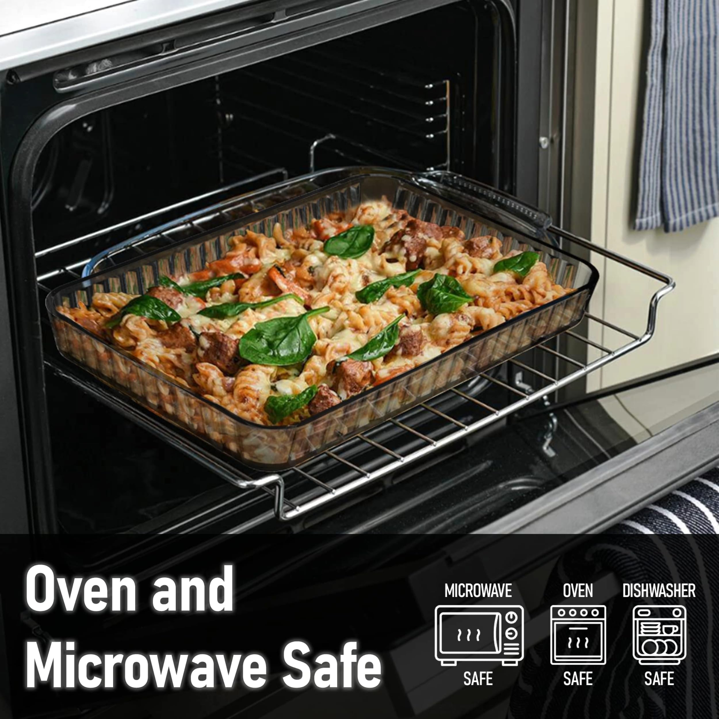 ums easy-clean glass dish, dishwasher safe and non-porous.