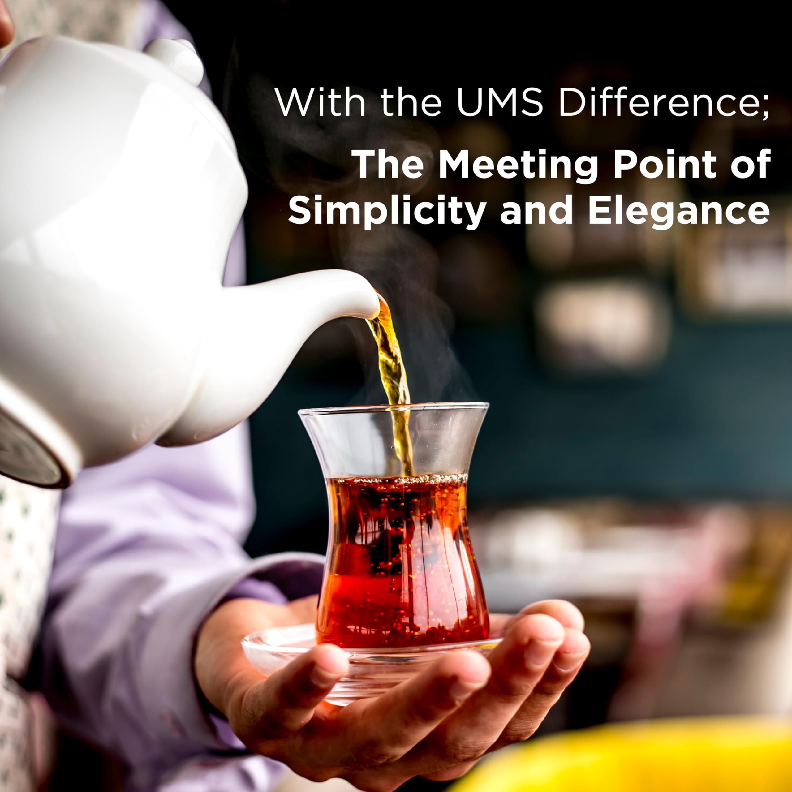 ums Turkish tea glass set color view shows tea clarity and hue