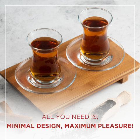 ums Turkish tea glass set slim waist ergonomic grip for comfortable handling