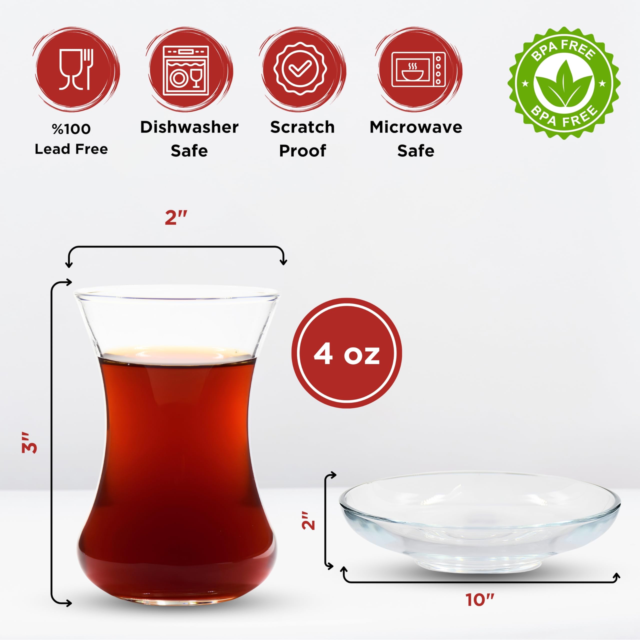 ums Turkish tea glass set tulip design highlights color and aroma