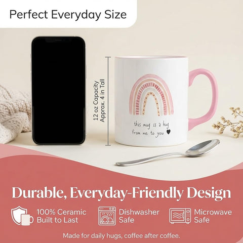 UnboxMe Gifts Hug in a Mug microwave and dishwasher safe for easy cleaning
