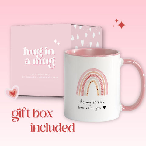 UnboxMe Gifts Hug in a Mug USA crafted ceramic mug durable everyday use