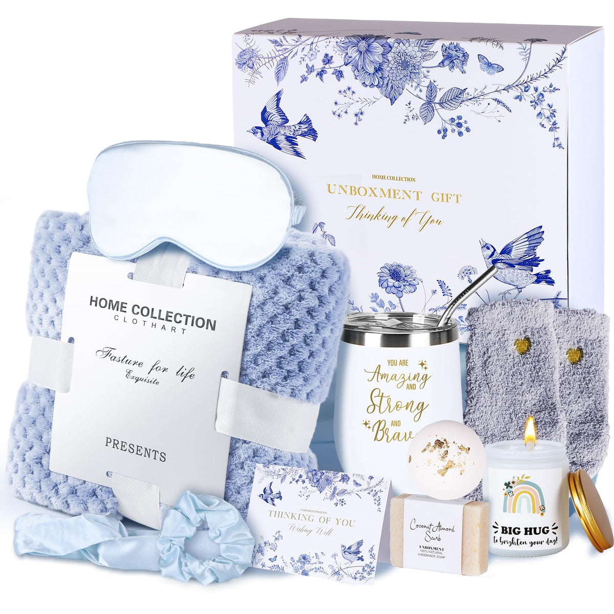UNBOXMENT get well soon gift box with spa items for comfort and recovery