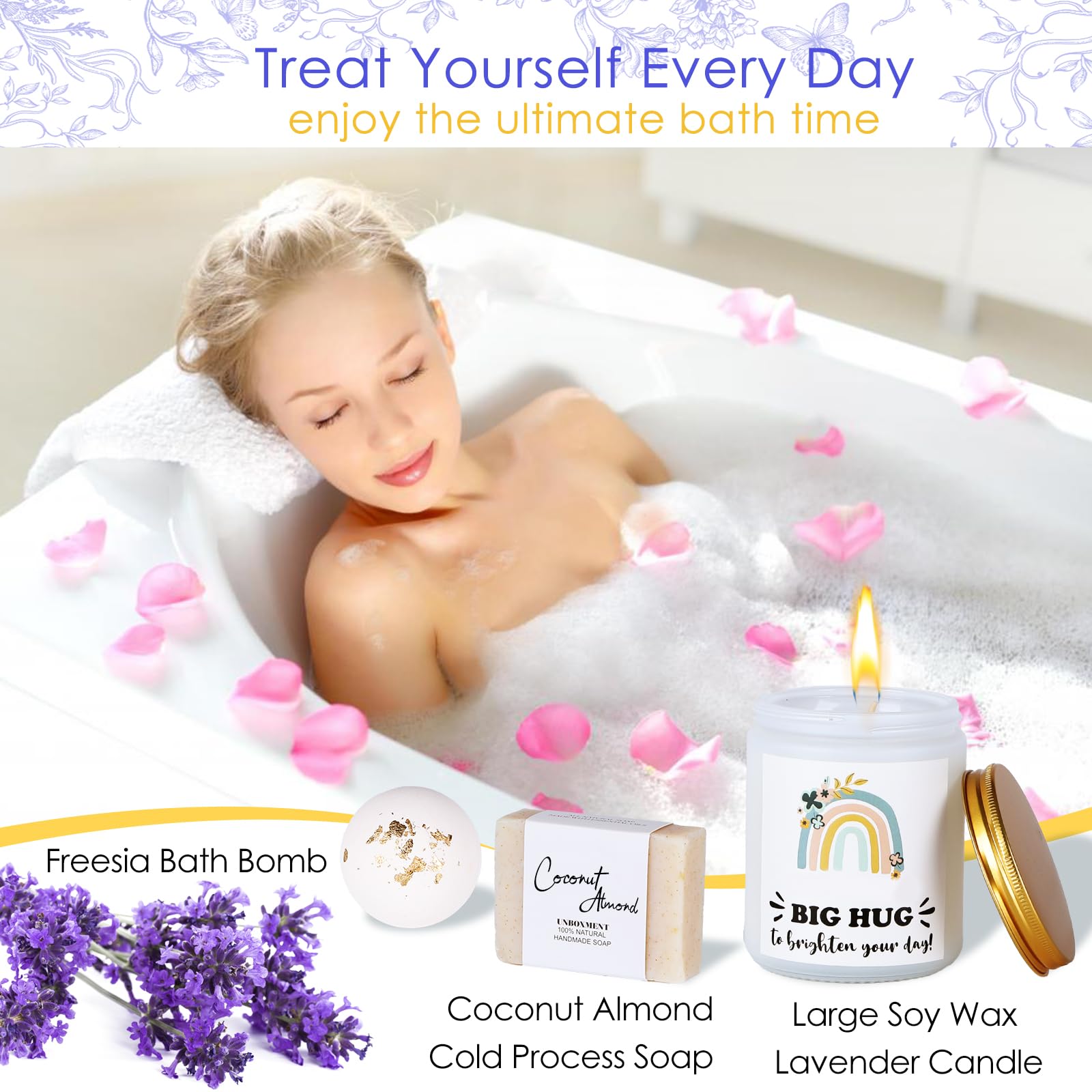 UNBOXMENT gold freesia bath bomb adds luxe pampering in bath time