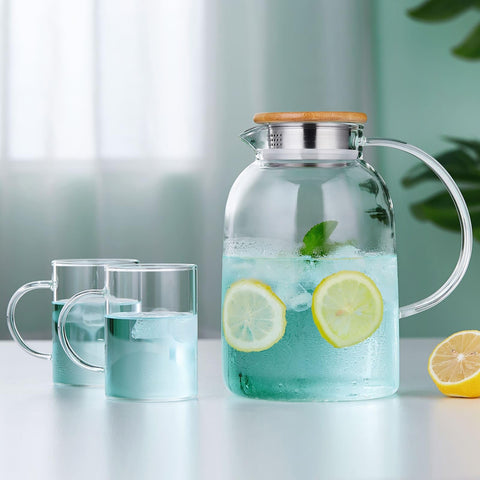 Unbreakable Glass Pitcher dishwasher-safe for easy cleanup.