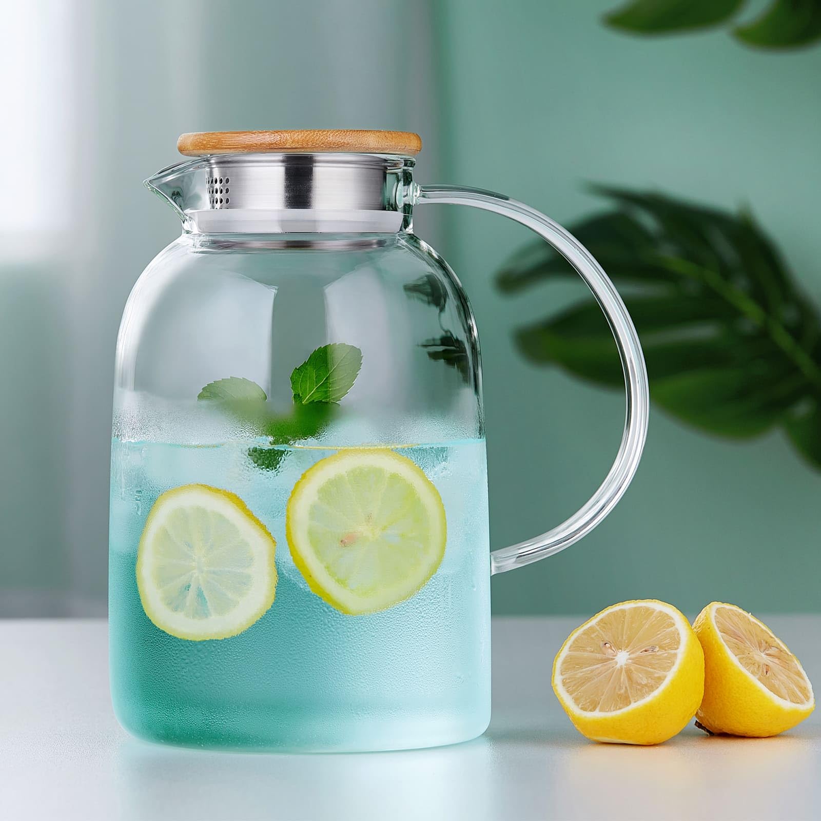 Unbreakable Glass Pitcher stovetop safe for heating beverages.