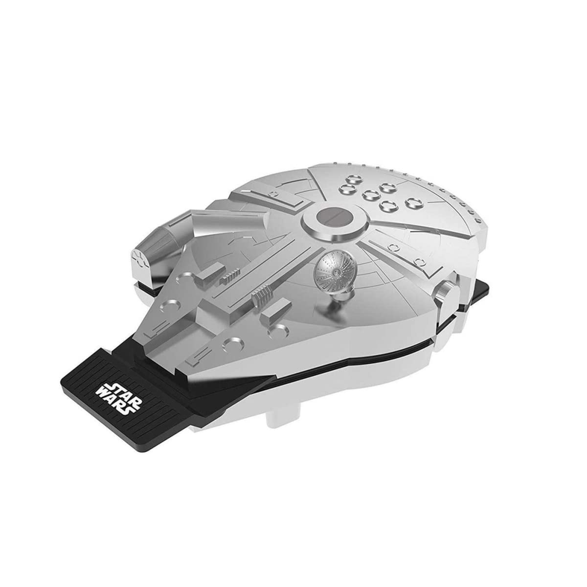 Uncanny Brands Millennium Falcon waffle maker side cockpit detail for themed breakfasts