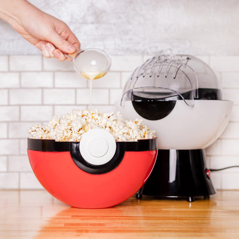 Uncanny Brands Poké Ball popcorn maker delivers fast, even popping.