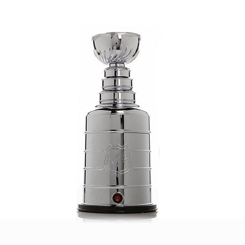 Uncanny Brands Stanley Cup popcorn machine — hot-air, oil-free popcorn for quick movie snacks.